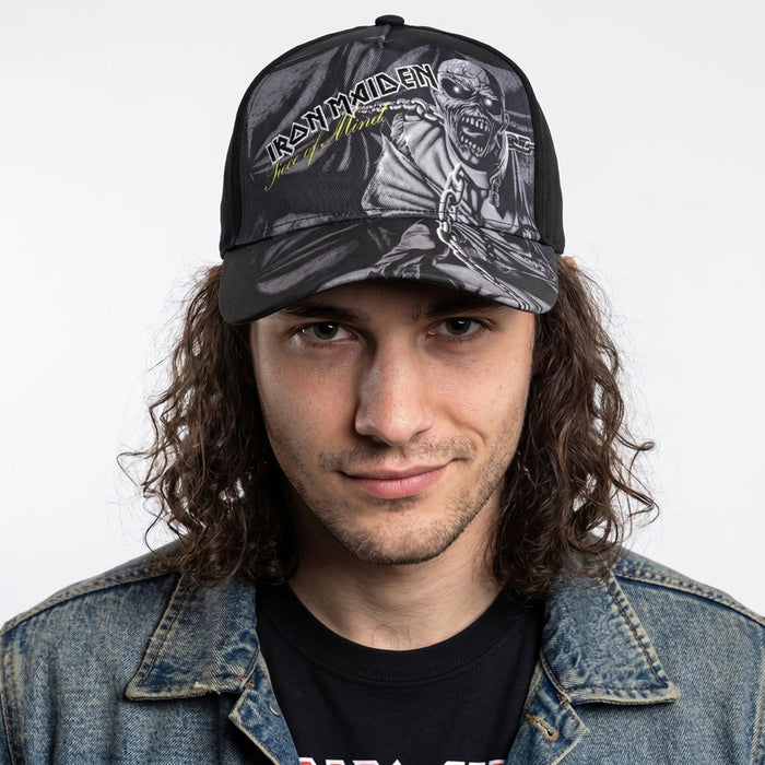 IRON MAIDEN - PIECE OF MIND GREYSCALE - Baseball Cap Black