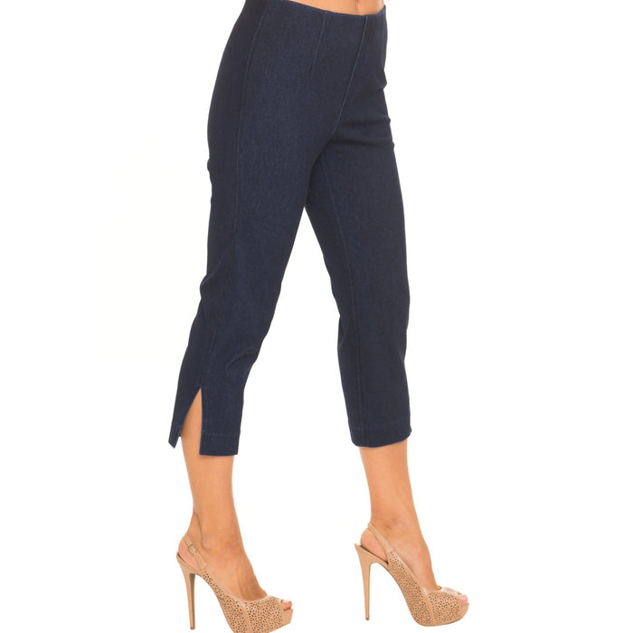 "Sidney" Pull-On Capri in Dark Blue Denim- Sidney-DDN
