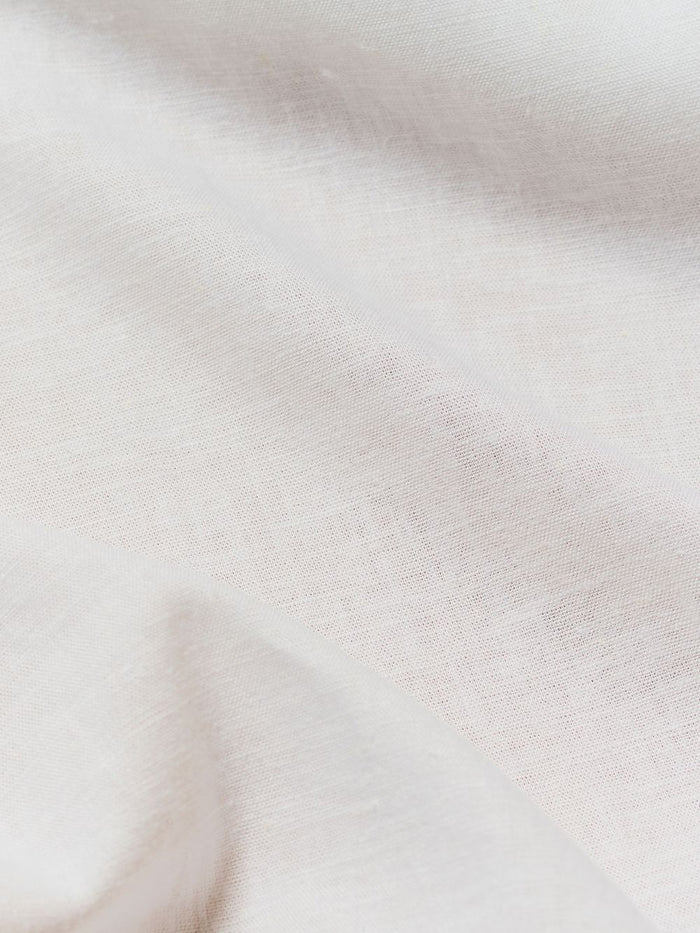 Stretch Linen Blend Cuban Collar Shirt in White - TAILORED ATHLETE - USA