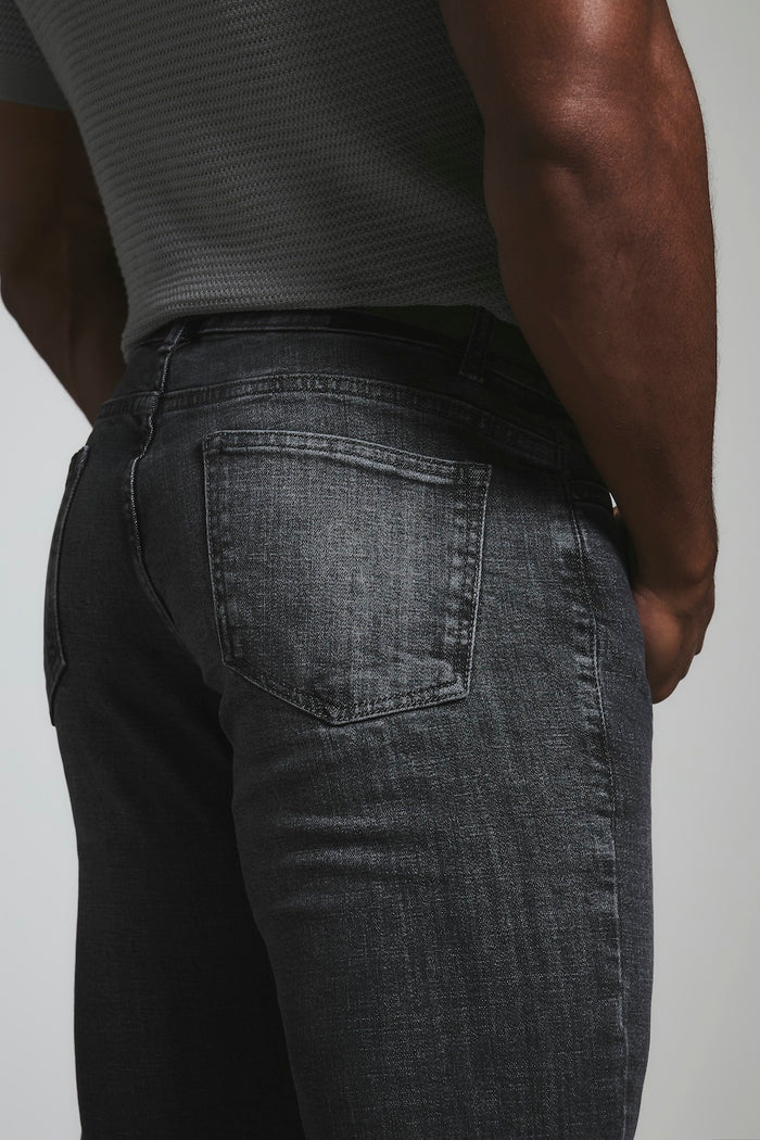 Athletic Fit Stretch Jeans in Grey