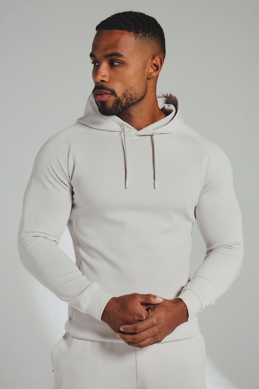Interlock Hoodie Sweat in Alabaster