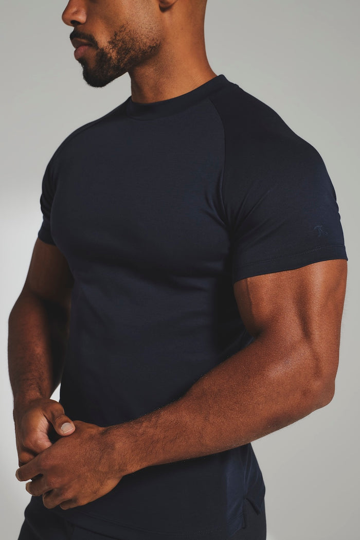 Interlock Jersey T-Shirt in Navy