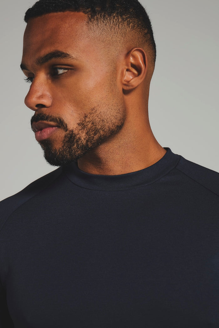 Interlock Jersey T-Shirt in Navy