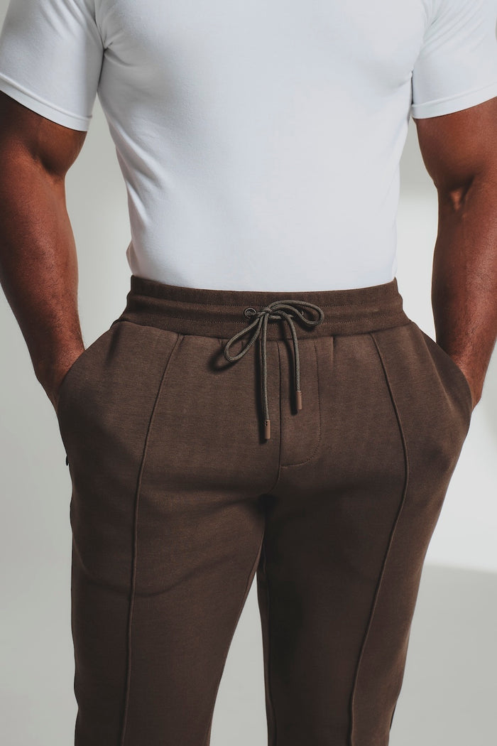 Luxe Sweat Smart Joggers in Chocolate - TAILORED ATHLETE - USA
