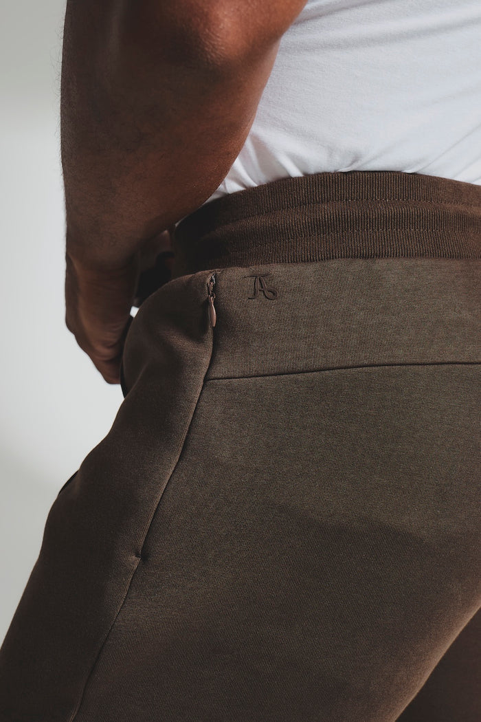 Luxe Sweat Smart Joggers in Chocolate - TAILORED ATHLETE - USA