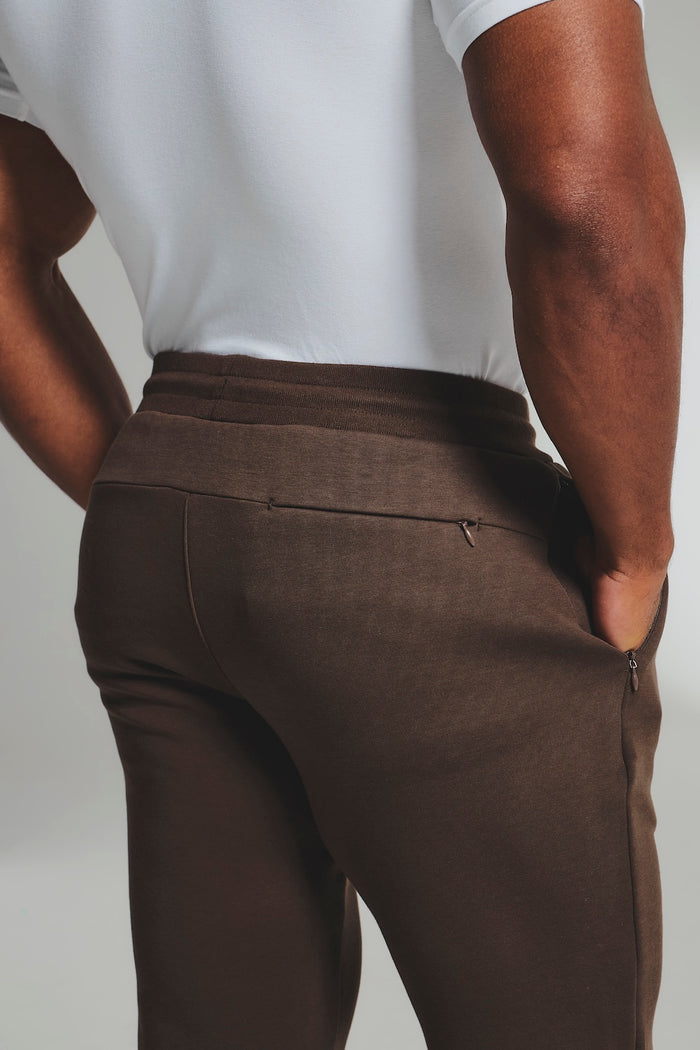 Luxe Sweat Smart Joggers in Chocolate - TAILORED ATHLETE - USA