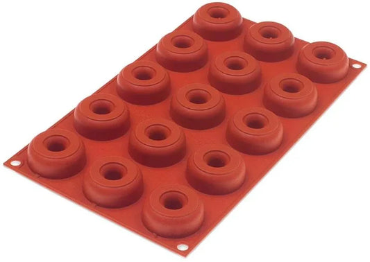 Orange Non Stick Small Donut - 15 Forms