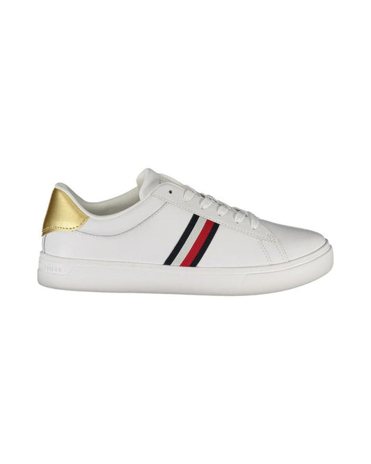Tommy Hilfiger Bianco Polyurethane Women Sneaker